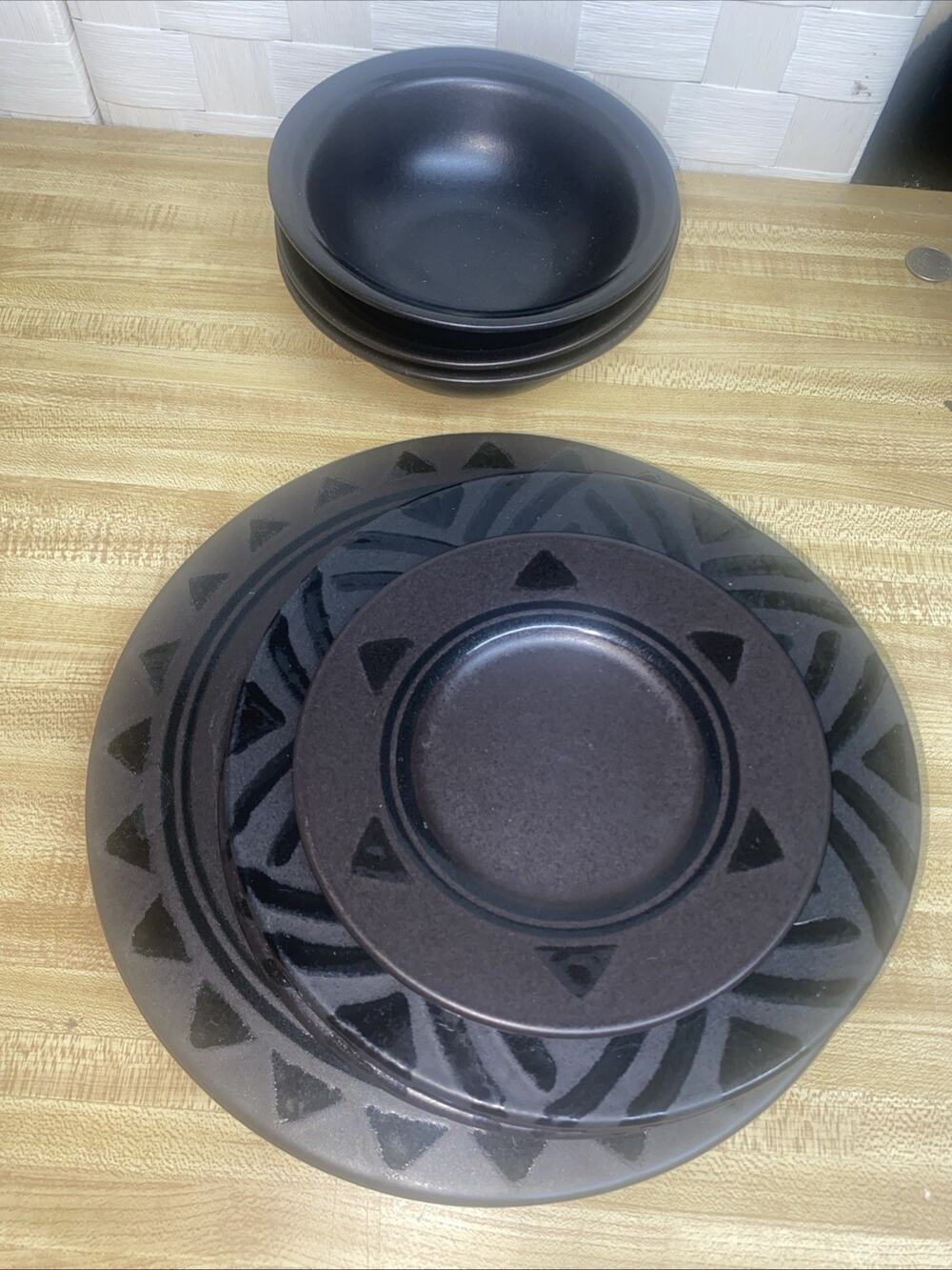 Lot Of 10 Pfaltzgraff Midnight Sun Various Bowls Plates Discontinued